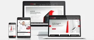 Die Corporate Website für Analyse in verschiedenen Formaten auf unterschiedlichen Endgeräten dargestellt.