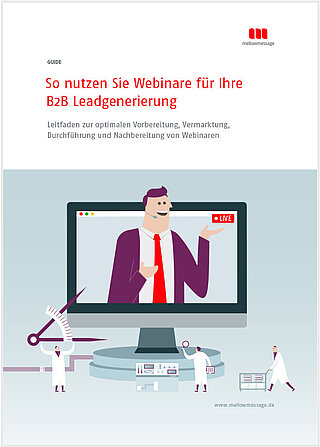 Zu sehen ist ein Desktop PC auf dessen Screen eine Person eine Vortrag hält. In der rechten oberen Bildschirmecke prangt ein "LIVE" Button. Die Person scheint während des Vortrags den Screen zu verlassen.